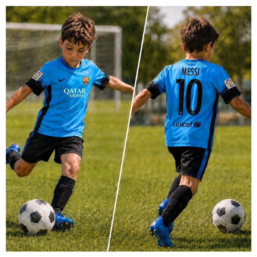 Nike FC Barcelona Messi 10 Youth 28 Away Soccer Jersey 2015 2016 NWT